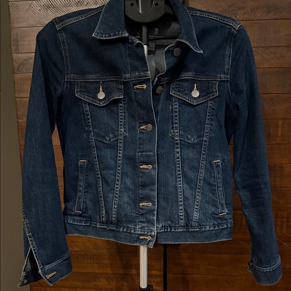 Gap 1969 Jackets & Blazers - Women's Gap 1969 Dark Indigo Denim Jacket - Tailored Button-Front